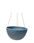 Chive Mofo blue grey porcelain modern hanging planter with no drainage.
