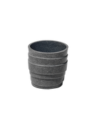 Chive Stagma charcoal lines textured resin planter pot with no drainage.