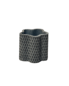 Chive Stagma charcoal waves textured resin planter pot with no drainage.