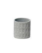 Chive Stagma grey windows textured resin planter pot with no drainage.