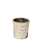 Chive Stagma pewter diamonds textured resin planter pot with no drainage.