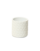 Chive Stagma white stars textured resin planter pot with no drainage.