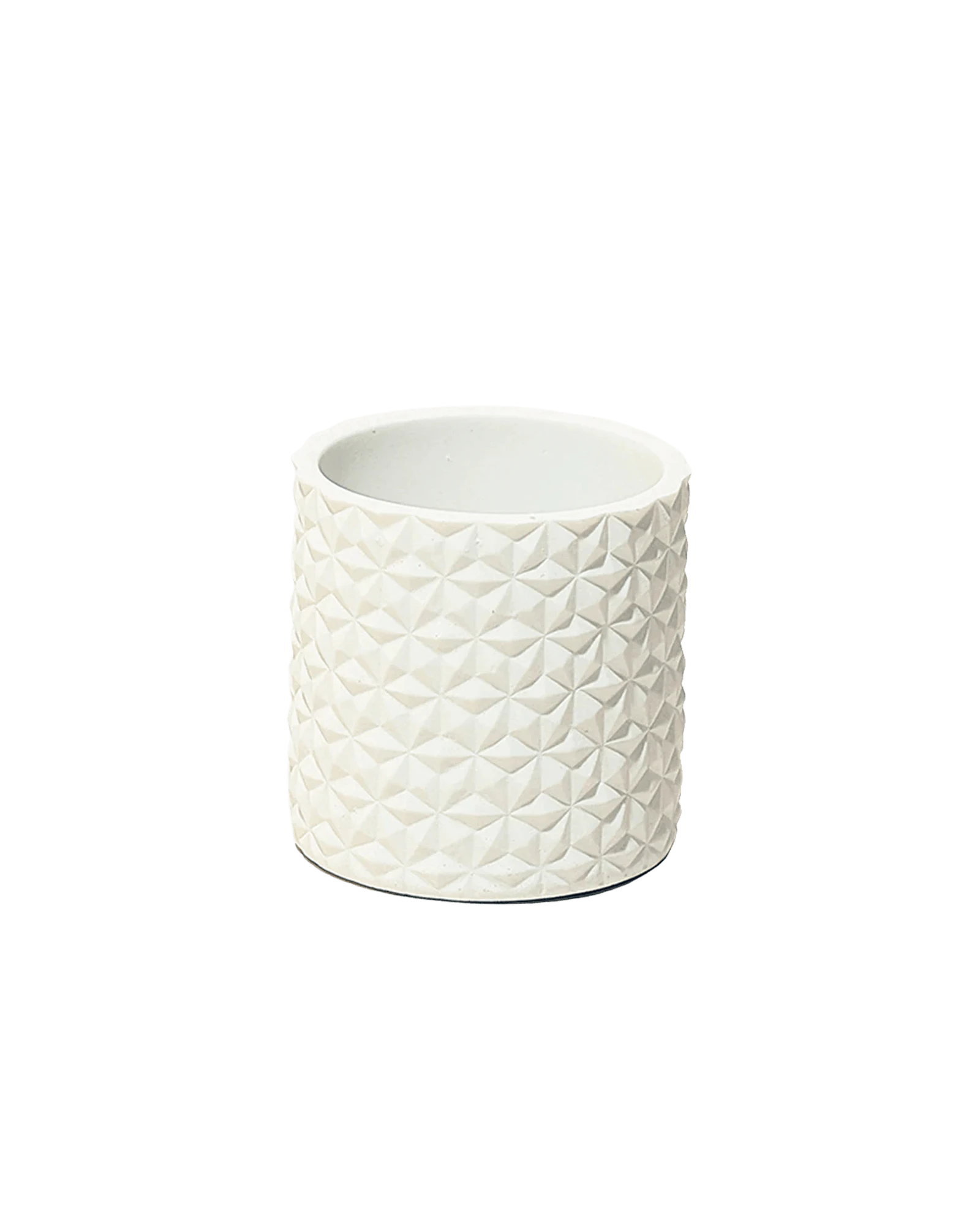 Chive Stagma white stars textured resin planter pot with no drainage.
