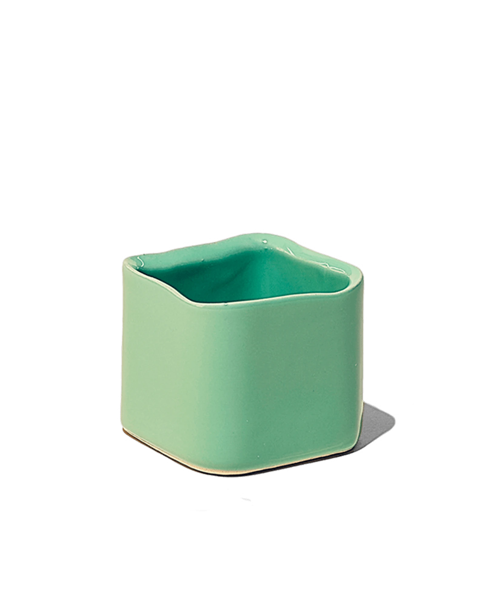Chive Svek Absinthe Green color fully glazed ceramic planter with no drainage.