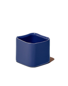 Chive Svek cobalt color fully glazed ceramic planter with no drainage.