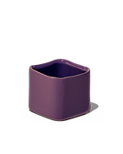 Chive Svek dewberry purple fully glazed ceramic small planter with no drainage. 