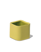Chive Svek Mustard Green color fully glazed ceramic planter with no drainage.