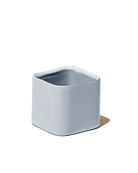 Chive Svek sable color fully glazed ceramic planter with no drainage.