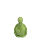 Chive Turtle Green color ceramic turtle shaped succulent planter with no drainage.