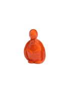 Chive Turtle Orange color ceramic turtle shaped succulent planter with no drainage.