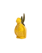 Chive Turtle Yellow color glazed ceramic turtle shaped planter styled with a cactus plant.