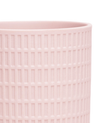 Close-up of the Chive Virago A small soft pink porcelain pot showing the color and textured finish.