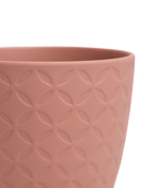 Close-up of the Chive Virago B medium clay terracotta porcelain pot showing the color and textured finish.