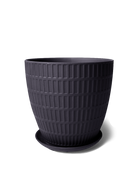 Virago Porcelain Large Indoor Pot With Drainage Hole And Saucer - Chive Ceramics Studio - Pots - Chive US