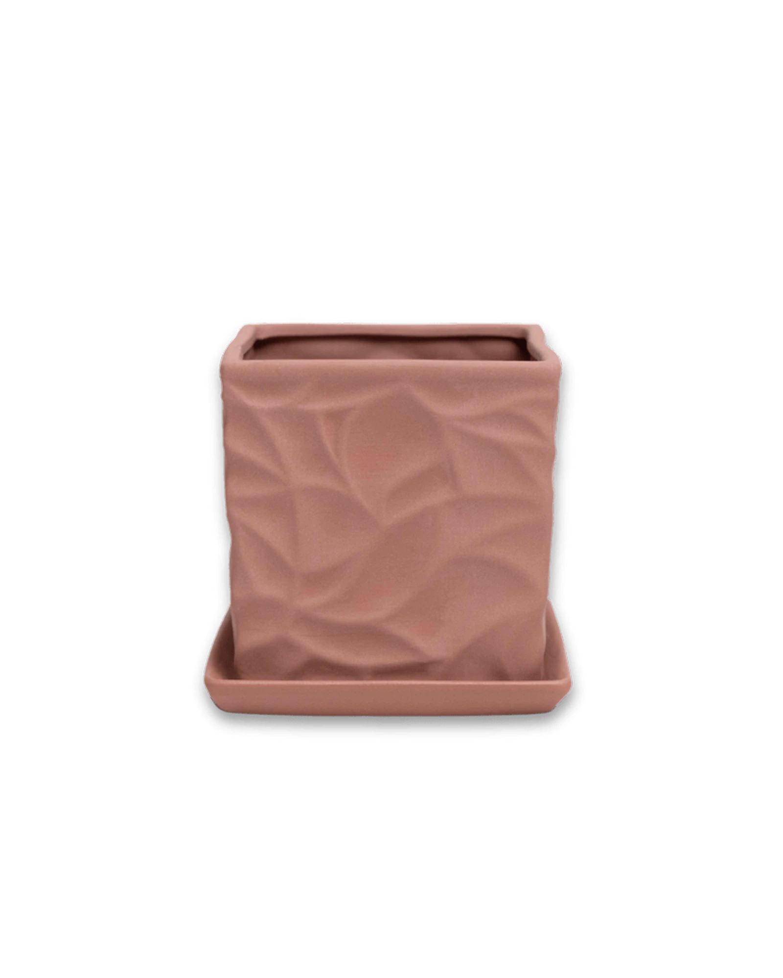 Chive Virago D medium clay terracotta porcelain pot with drainage and detachable saucer.