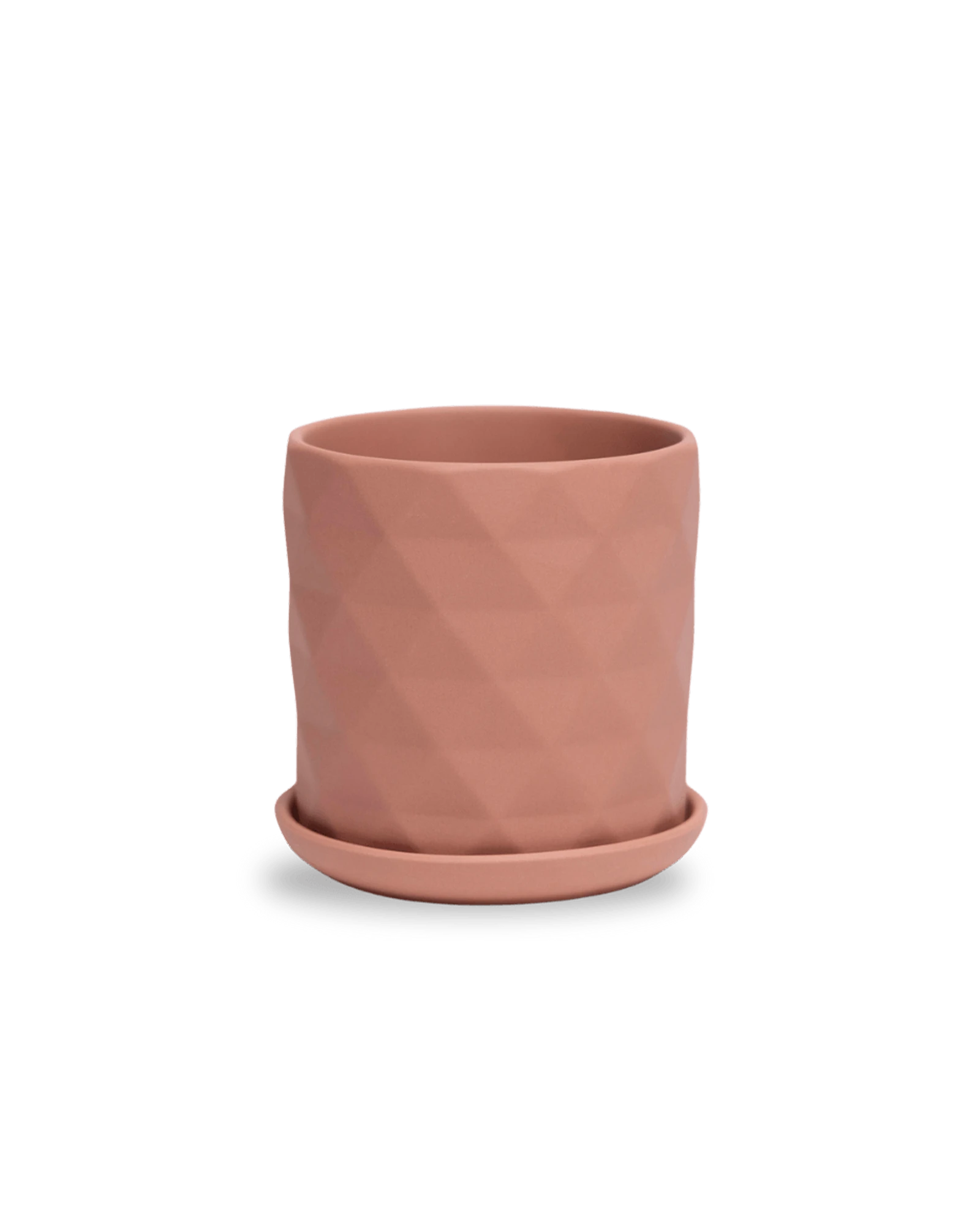 Chive Virago F medium clay terracotta porcelain pot with drainage and detachable saucer.