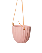 Chive Virago G clay terracotta ceramic hanging planter with no drainage.