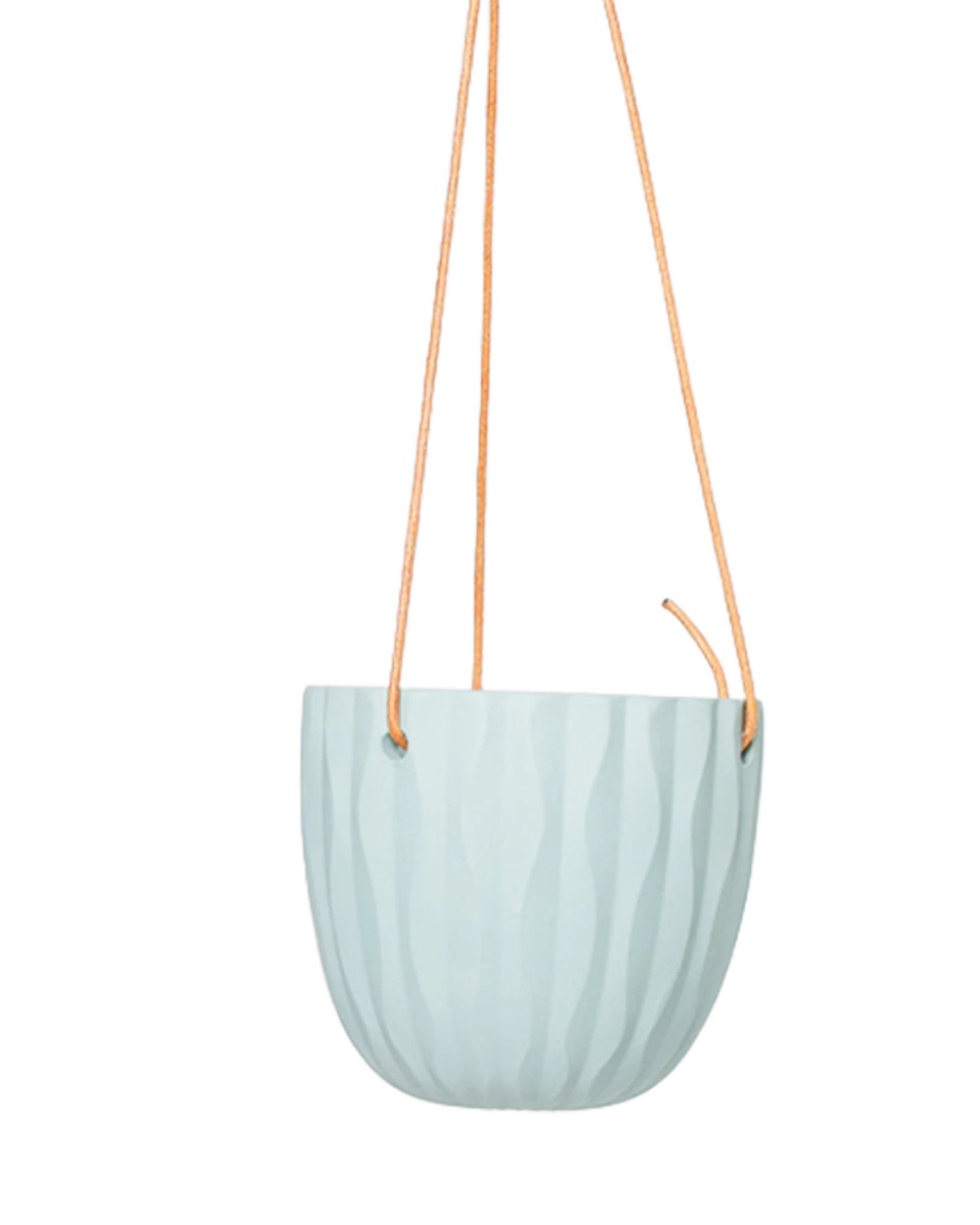 Chive Virago G peacock green ceramic   hanging planter with no drainage.