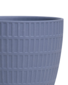 Close-up of the Chive Virago I large blue grey porcelain pot showing the textured finish.