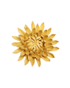 Buttercup Yellow Chrysanthemum ceramic wall flower — English Garden Collection — Chive Ceramics Studio