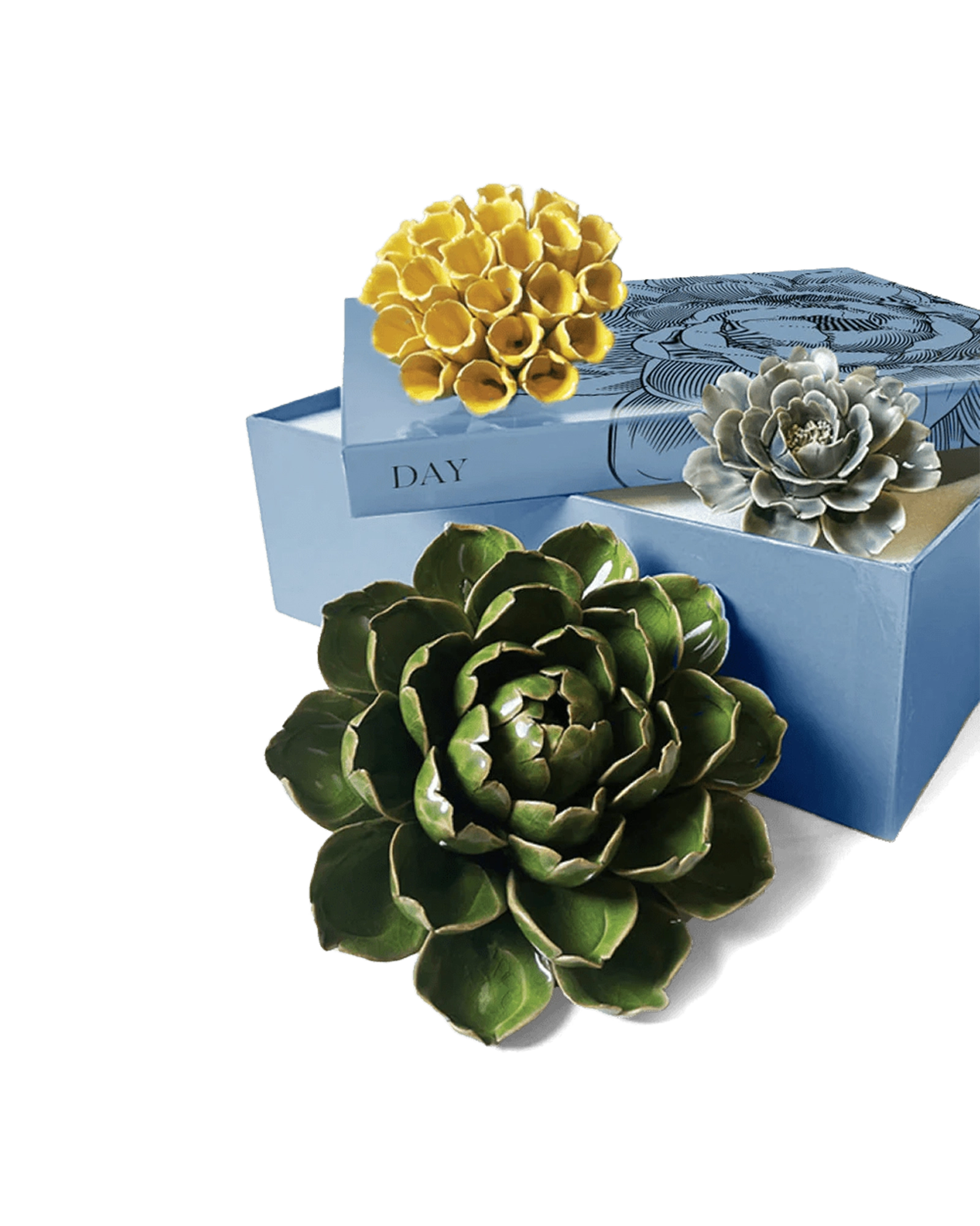 Day - Ceramic Flower Wall Art Box Set - handmade by Chive Studio Toronto