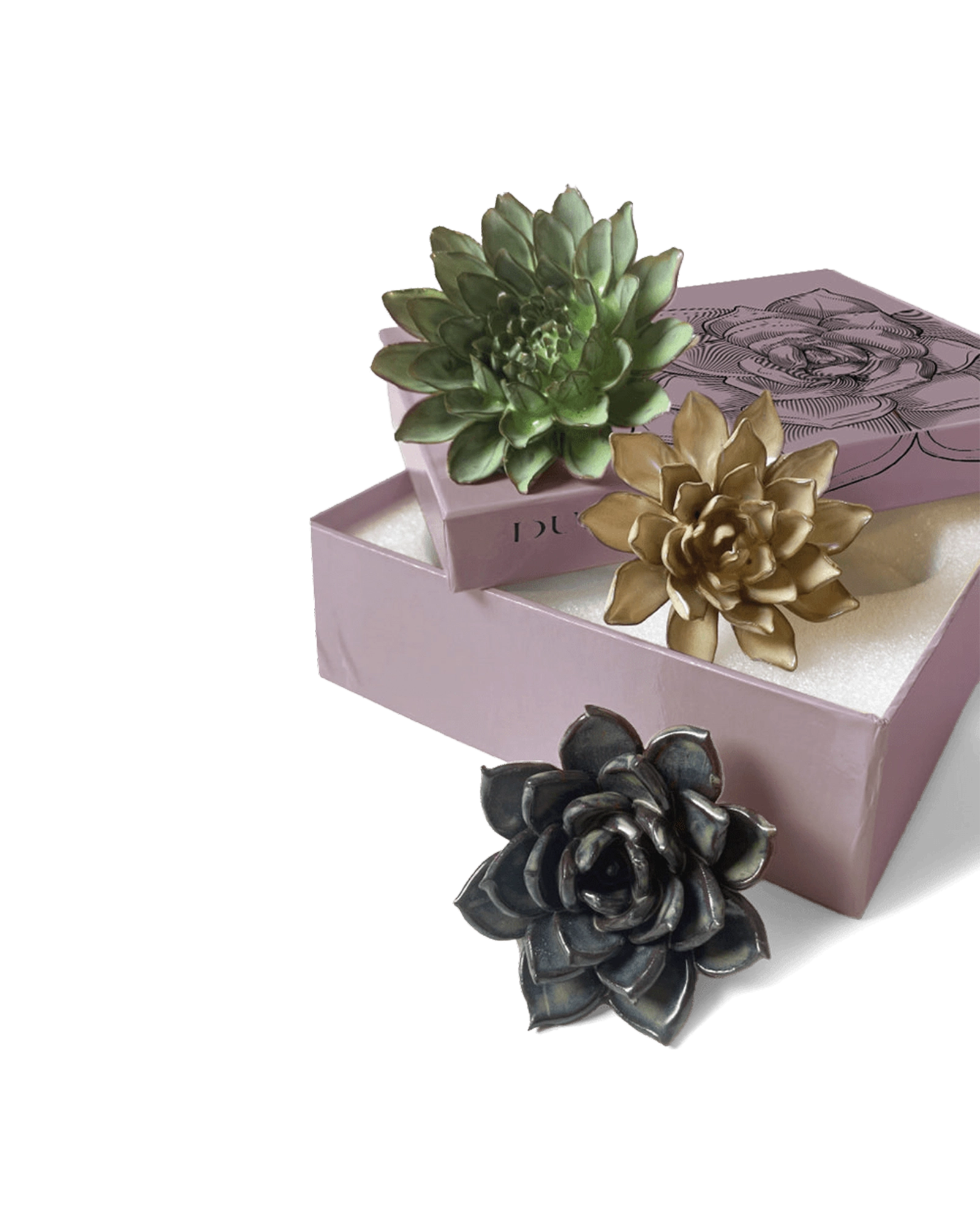 Dusk - Ceramic Flower Wall Art Box Set - handmade by Chive Studio Toronto