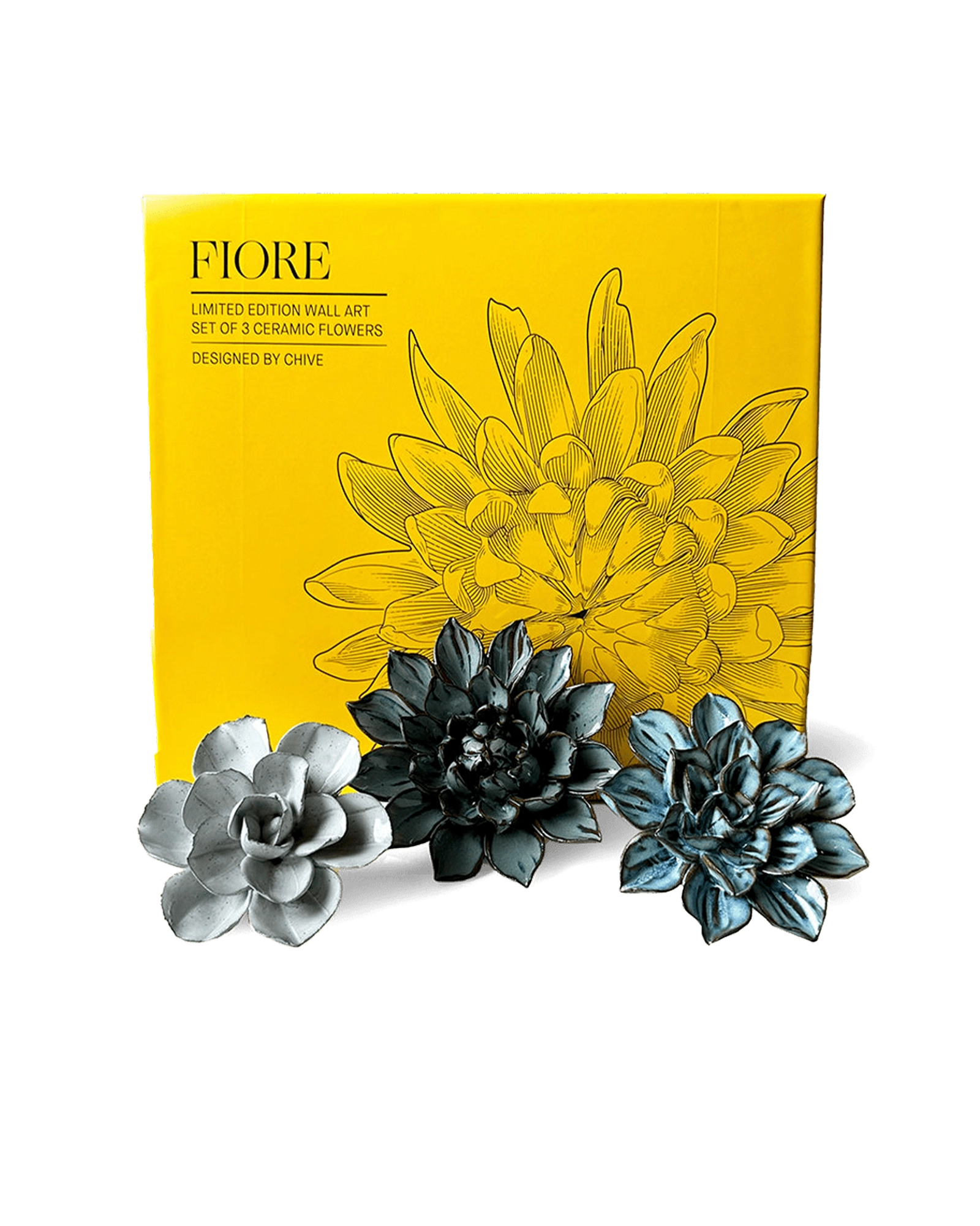 Fiore - Ceramic Flower Wall Art Box Set - handmade by Chive Studio Toronto