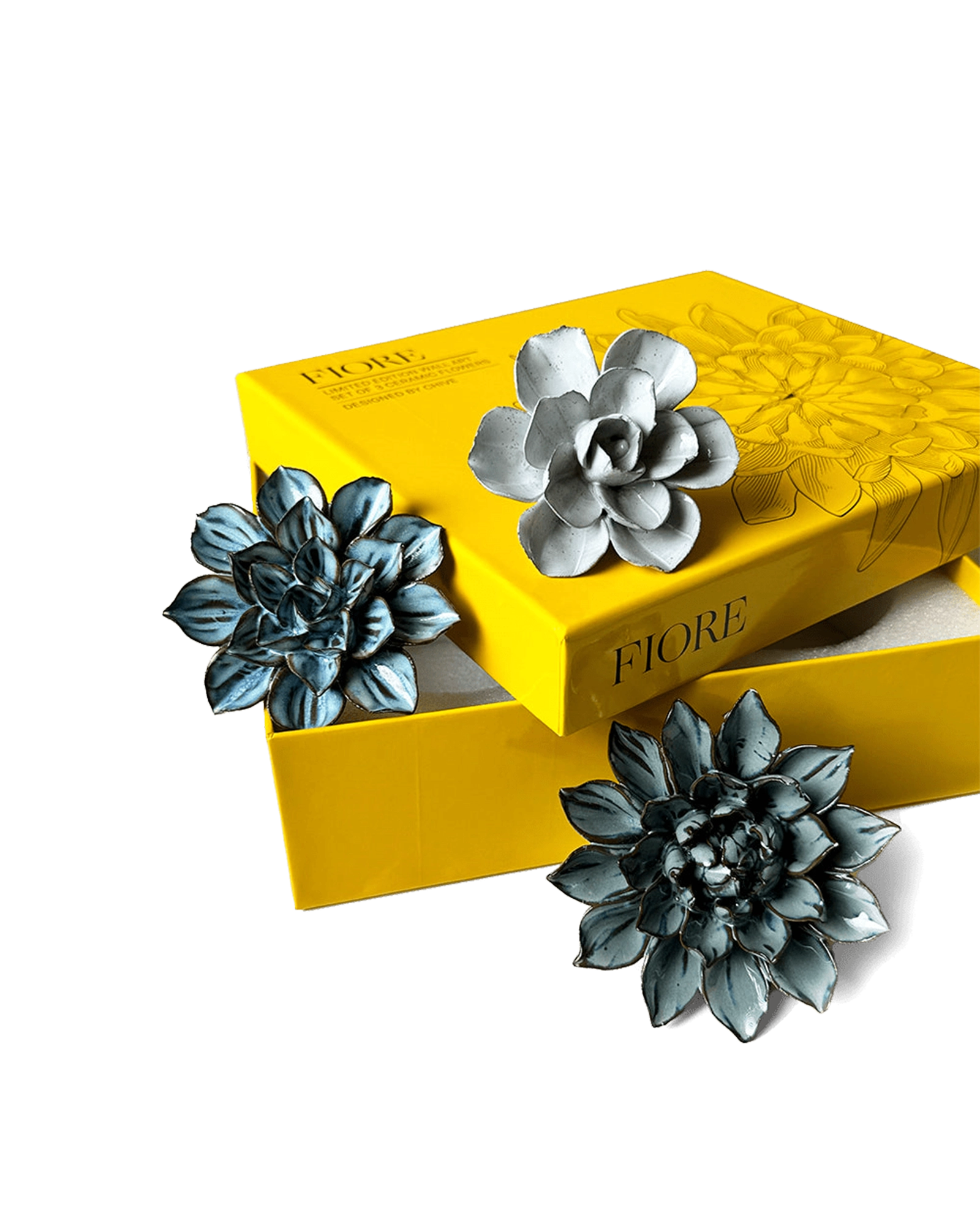Fiore - Ceramic Flower Wall Art Box Set - handmade by Chive Studio Toronto