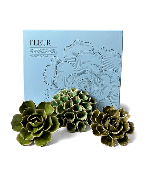 Set of 3 Wall Art — Ceramic Flower Box Sets | Chive