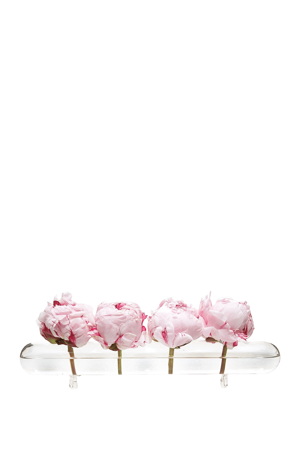 Clear Glass Modern Flower Vase - Flute - handmade by Chive Studio Toronto
