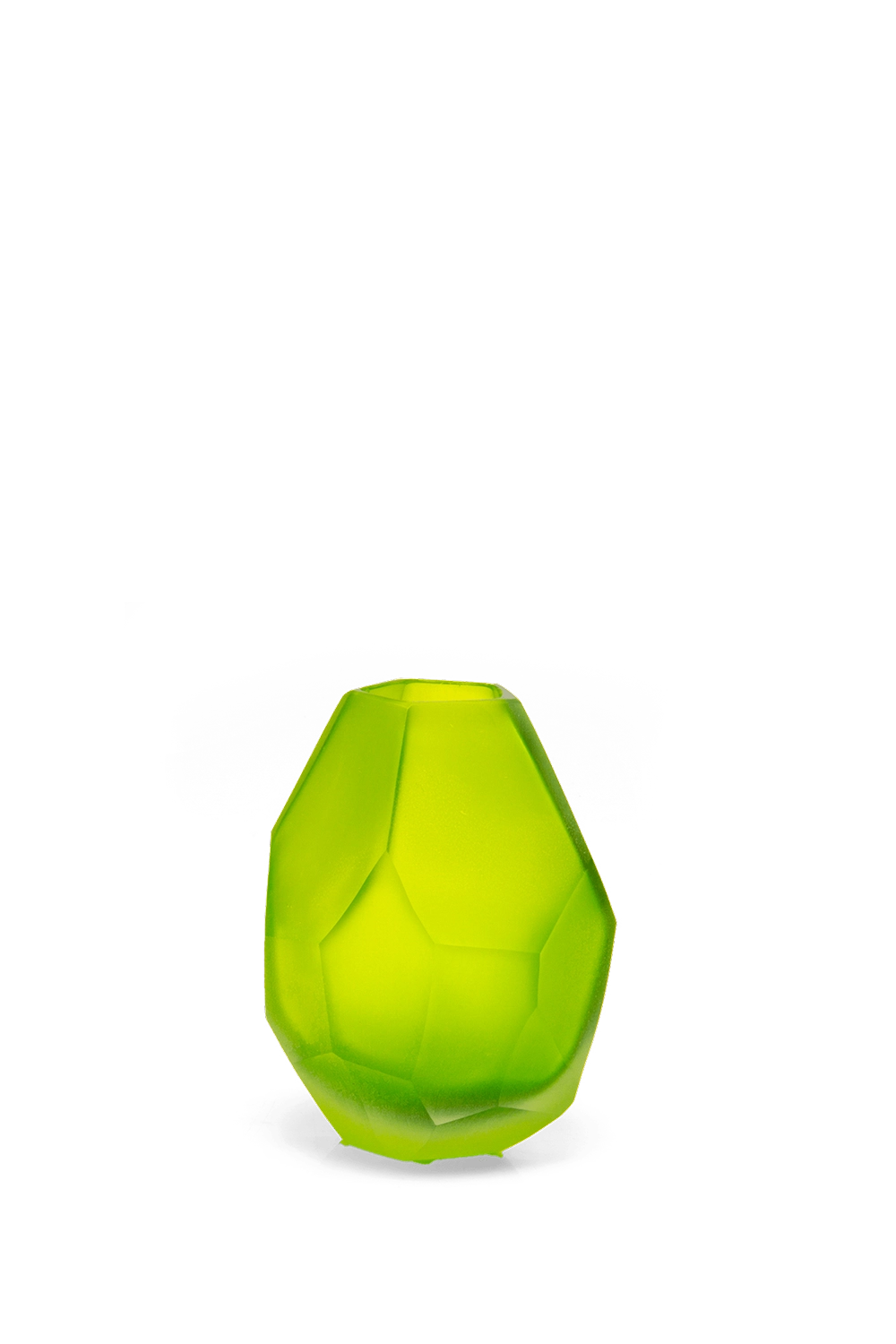 Peridot Glass Modern Flower Vase - Gem - handmade by Chive Studio Toronto
