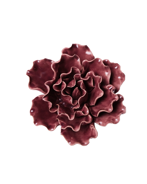 In-Law Gift | Ceramic Flower Lettuce Purple Medium | Chive