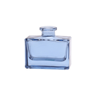 Chive Loft square glass bud vase in blue-grey with a clean rectangular silhouette and narrow neck.