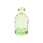 Chive Loft tall glass bud vase in green, shown straight-on with a smooth glossy finish.