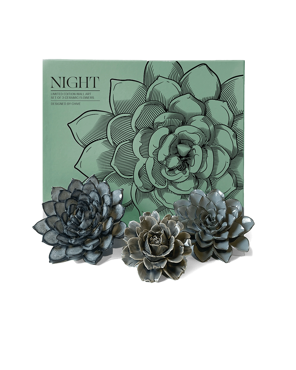 Set of 3 Wall Art — Ceramic Flower Box Sets | Chive