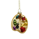 Chive glass artist palette ornament dimensions showing small tabletop-friendly scale.