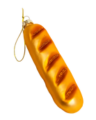 Chive glass baguette ornament showing its long tapered crust shape.