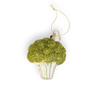 Chive glass broccoli ornament dimensions showing small tabletop-friendly scale.