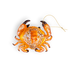 Chive glass crab ornament dimensions showing small tabletop-friendly scale.