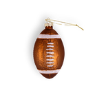 Chive glass football ornament dimensions showing small tabletop-friendly scale.