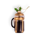 Chive glass French press ornament dimensions showing small tabletop-friendly scale.
