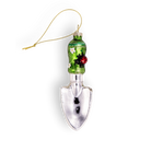Chive glass garden trowel ornament dimensions showing small tabletop-friendly scale.