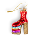 Chive glass platform boot ornament dimensions showing small tabletop-friendly scale.