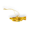 Chive glass trumpet ornament dimensions showing small tabletop-friendly scale.