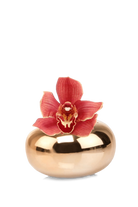 Gold Ceramic Bud Vase for Flowers - Jojo - handmade by Chive Studio Toronto