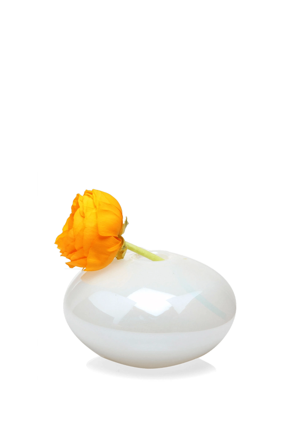 Milk Glass Modern Flower Vase - Jordan - handmade by Chive Studio Toronto