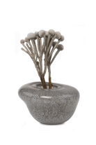 Grey Glass Flower Vase - Nova - handmade by Chive Studio Toronto