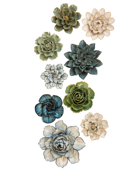 Staircase Wall Art │ Prescott Park 9 Piece │ Chive
