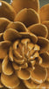 Orange fiesta marigold ceramic wall flower with water cascading over ceramic petals captured in slow motion — English Garden Collection — Chive Studio
