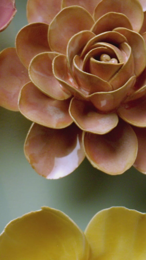 Robin's Egg Blue Marigold Ceramic Wall Flower | Chive